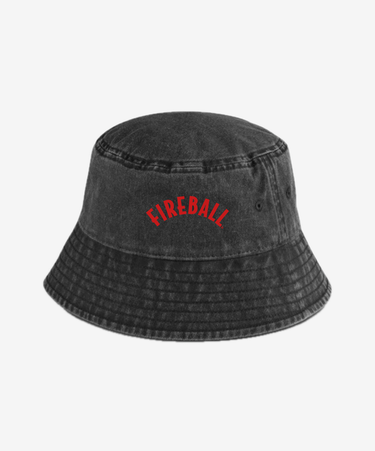 VINTAGE BLACK BUCKET HAT
